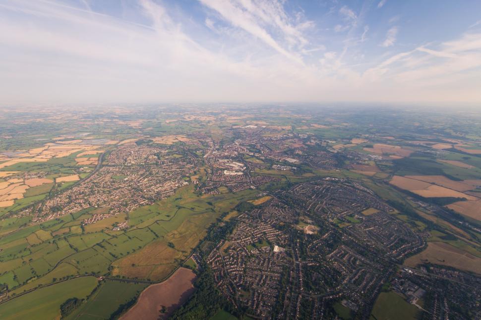 Free Image of Aerial View of City From Plane 