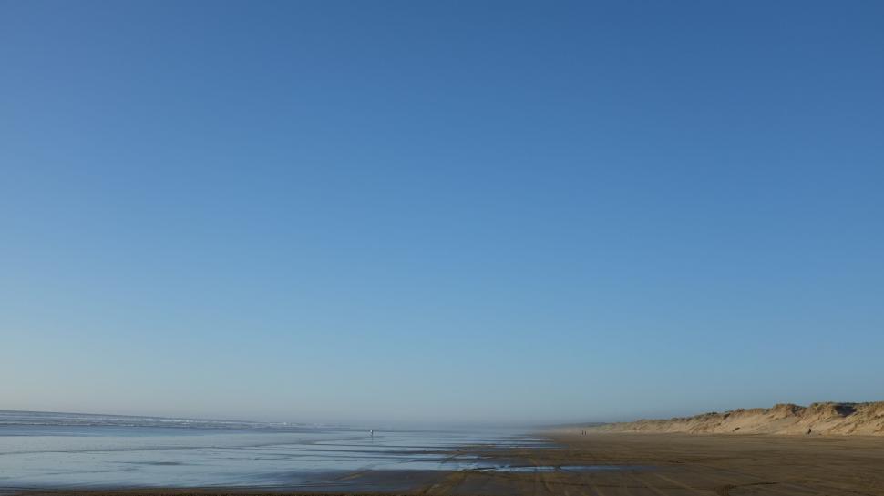 Free Image of Person Flying Kite on Beach 