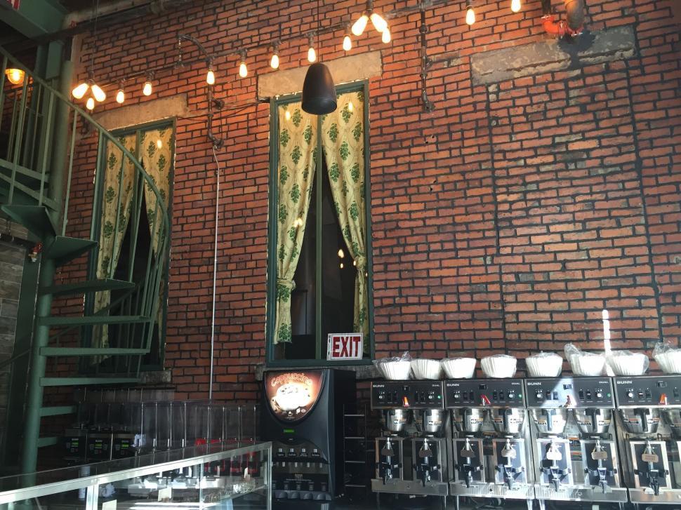 Free Image of Room With Brick Wall and Stairs 