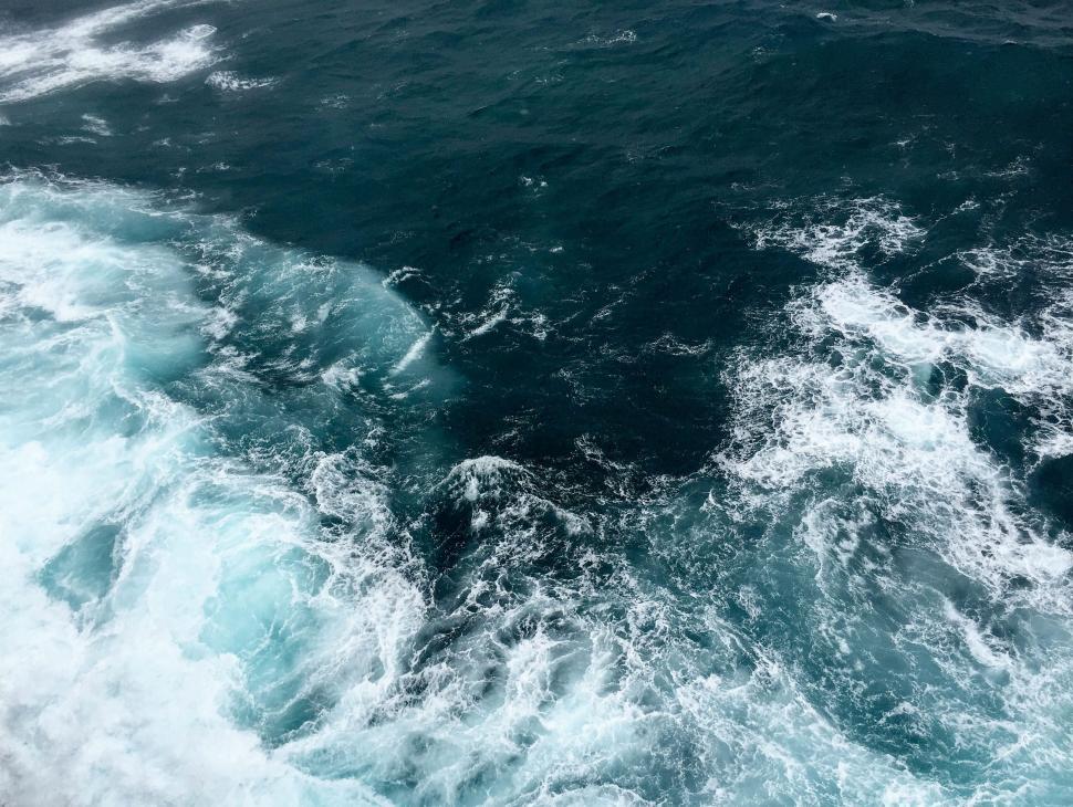 Free Image of Aerial View of Ship Over Clear Water 