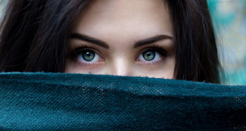 Free Image of Close Up Portrait of Person With Blue Eyes 
