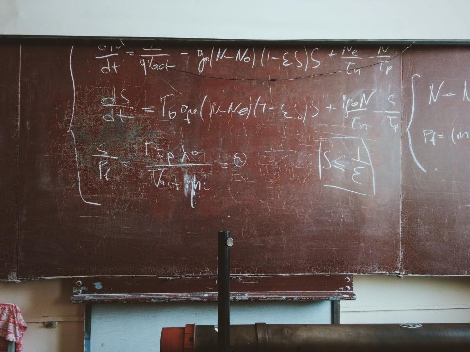 Free Image of Blackboard With Educational Writing 