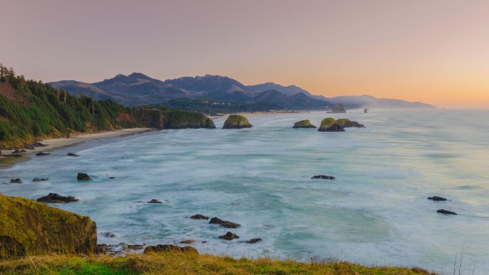 Free Image of View of the Ocean From a Cliff 