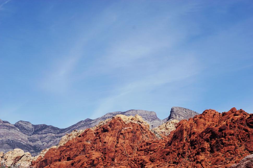 Free Image of Majestic Mountain Range Under Blue Sky 