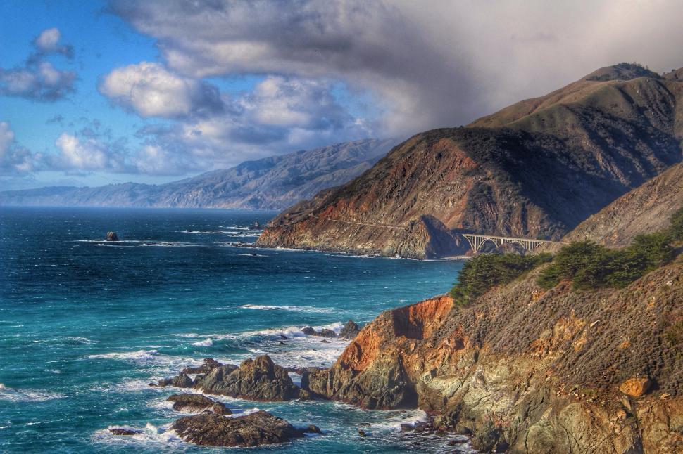 Free Image of Majestic Ocean and Mountain Landscape 