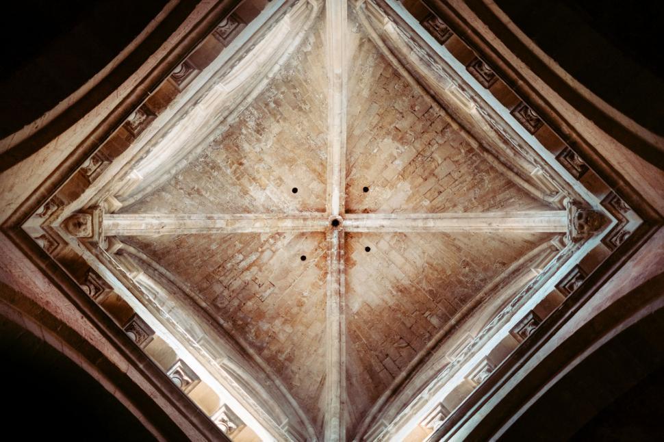 Free Image of Intricate Ceiling Design in Architectural Building 