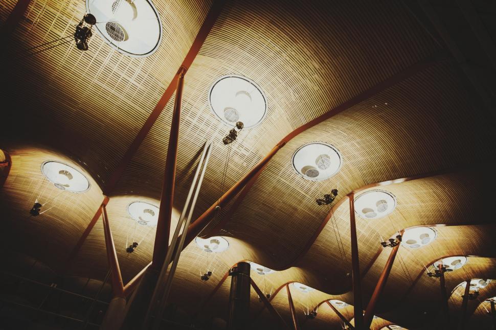 Free Image of Array of Lights on Wall 