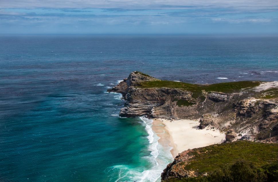 Free Image of View of the Ocean From the Top of a Cliff 