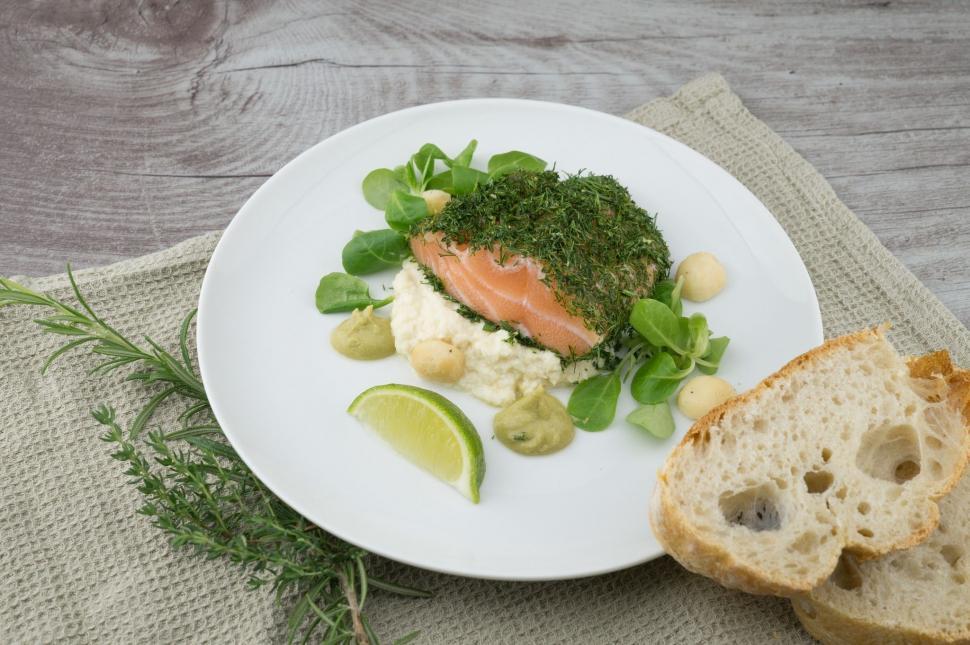 Free Image of White Plate With Bread Slice 
