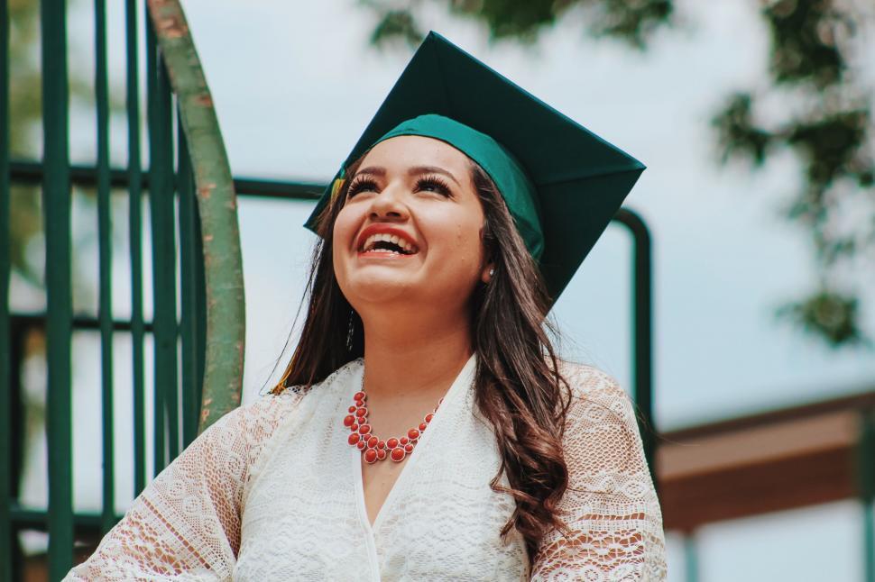 Free Image of Woman Graduating in Cap and Gown 