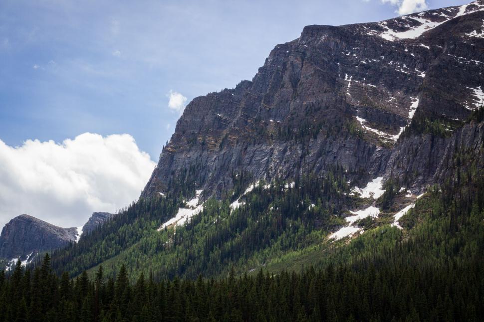 Free Image of Majestic Snow-Covered Mountain Peak 