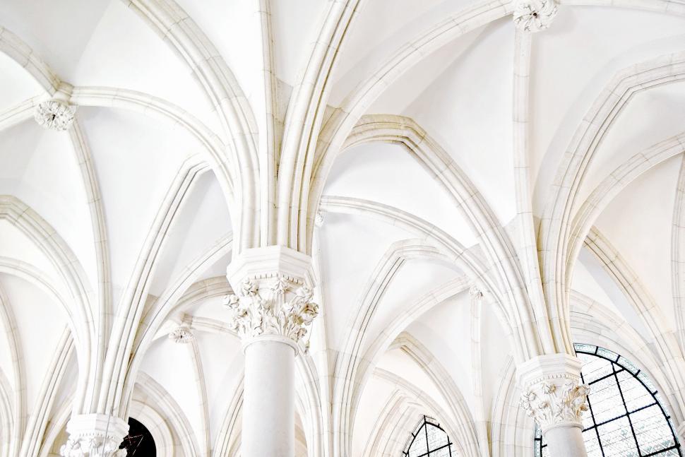 Free Image of Black and White Photo of a Cathedral 