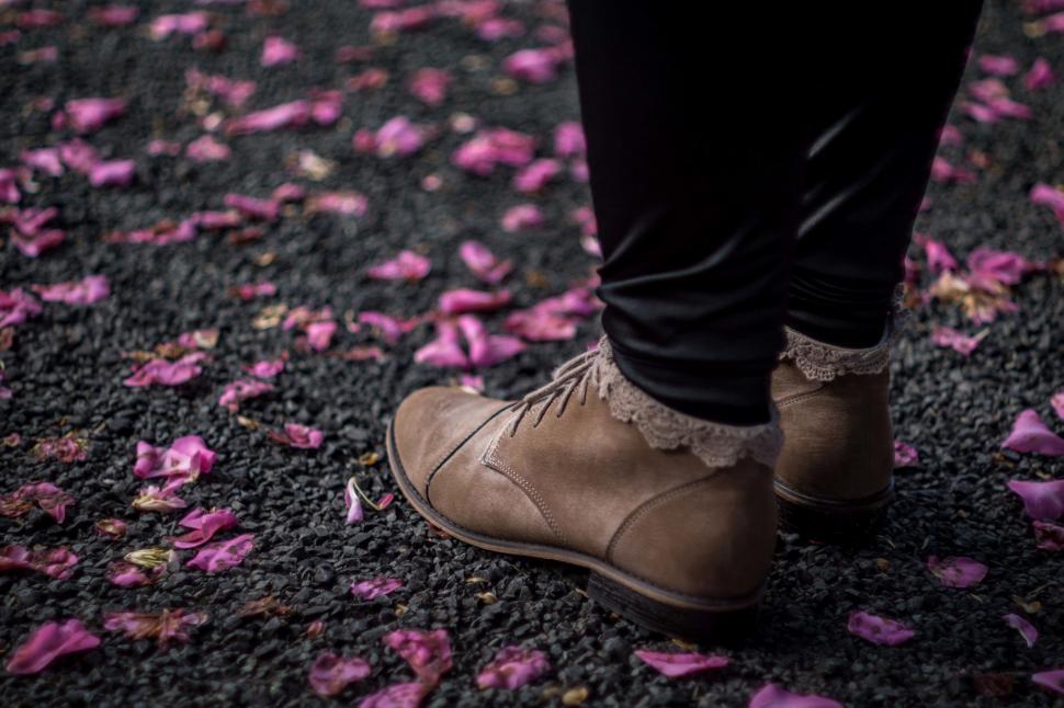 Free Image of Close Up of Person Wearing Brown Shoes 