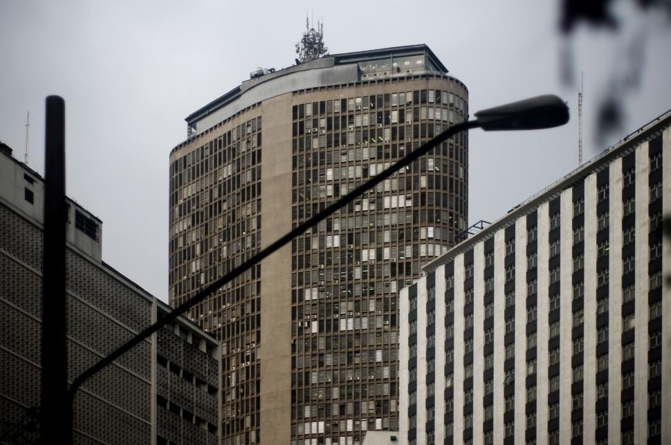 Free Image of Tall Building in Black and White 