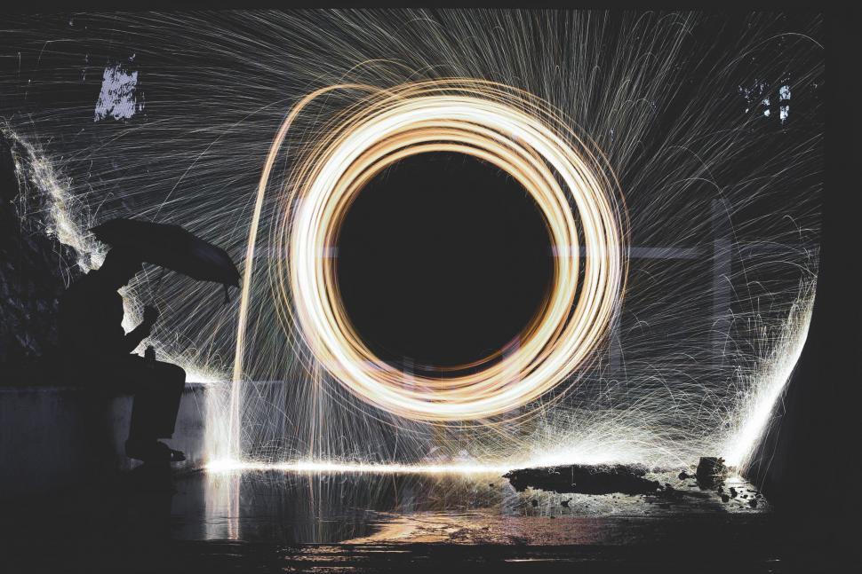 Free Image of Circular Object in Black and White 