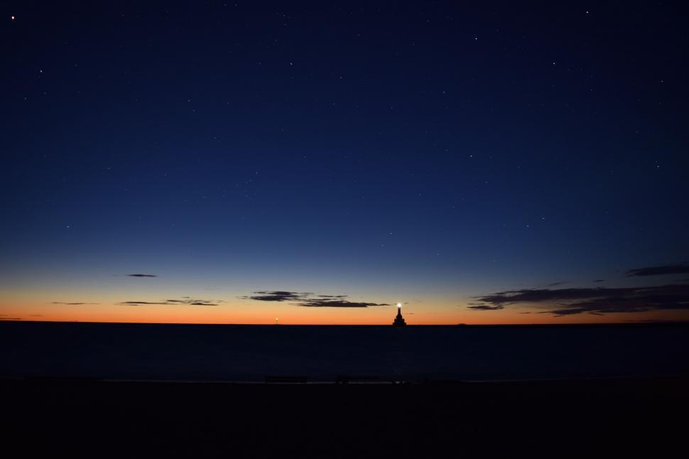 Free Image of Dark Sky With Few Clouds and Stars 