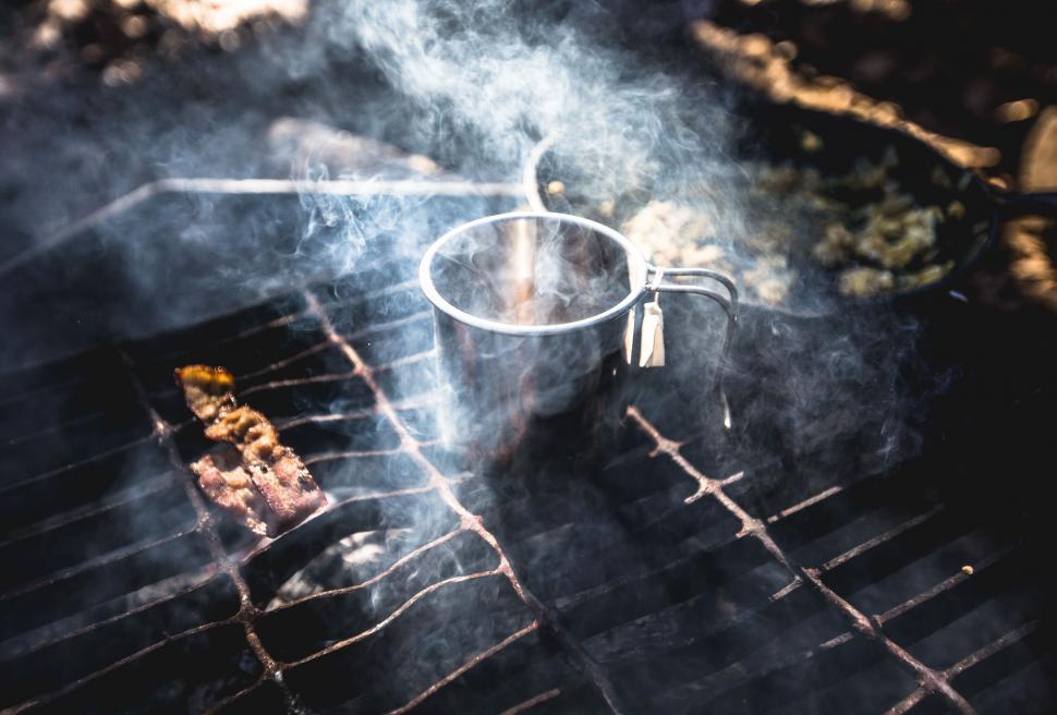 Free Image of Grill Emitting Smoke 