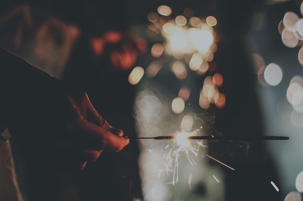 Free Image of Person Holding Sparkler in Hand 