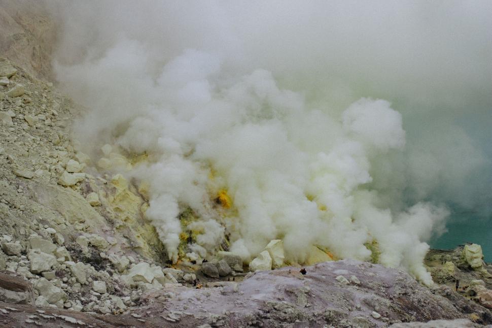 Free Image of Massive Body of Water With Steam Rising 