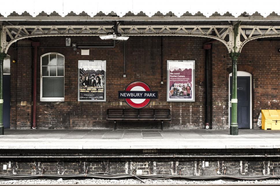 Free Image of Black and White Photo of a Train Station 