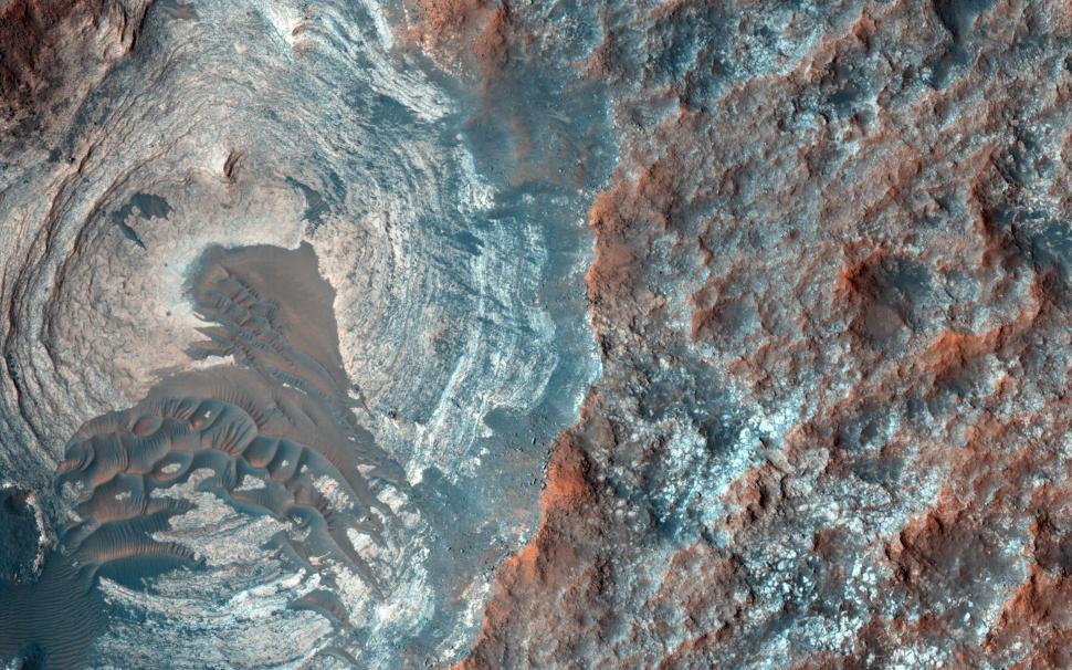 Free Image of Aerial View of Rock Formation in Desert 