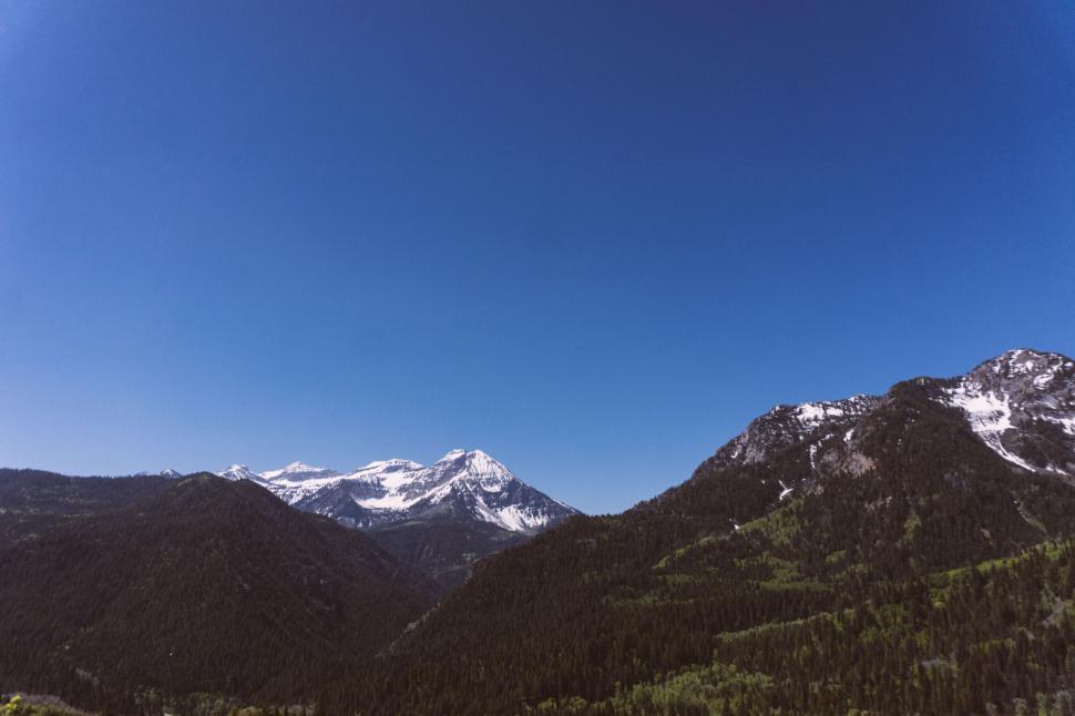 Free Image of Majestic Snow Capped Mountain Range 