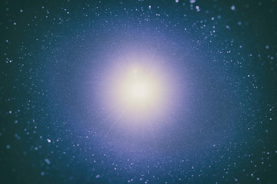 Free Image of Bright Blue Object in Night Sky 