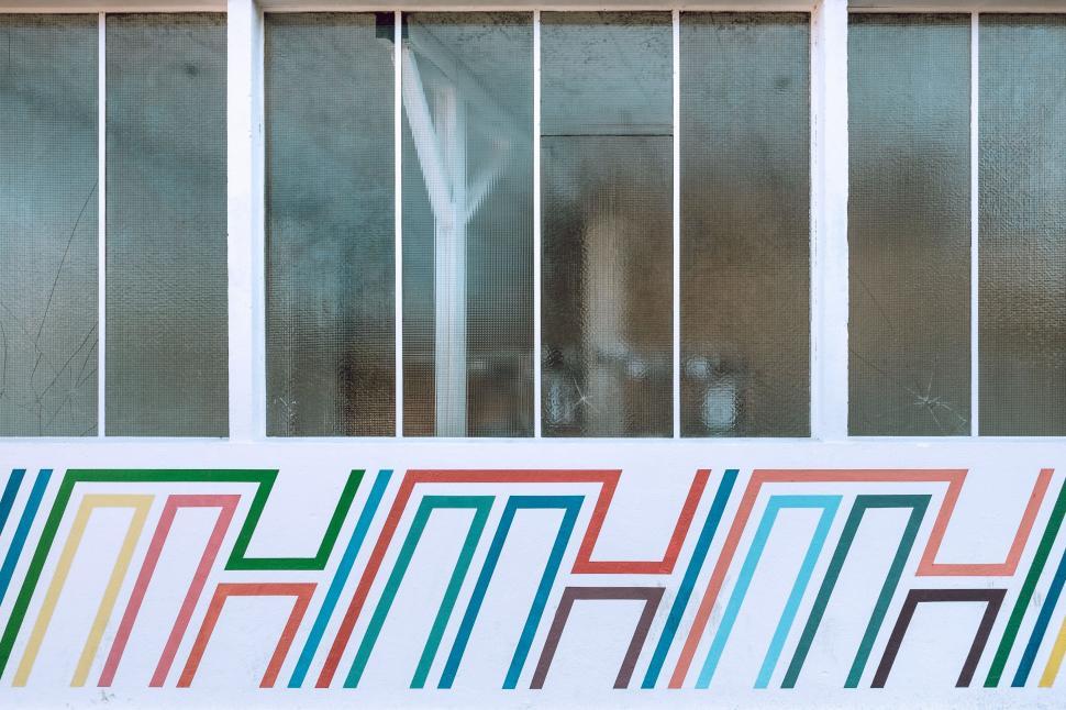 Free Image of Building With Rainbow Mural 
