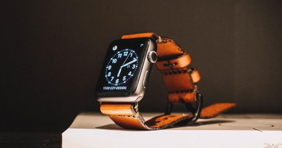 Free Image of Smart Watch on Top of Box 