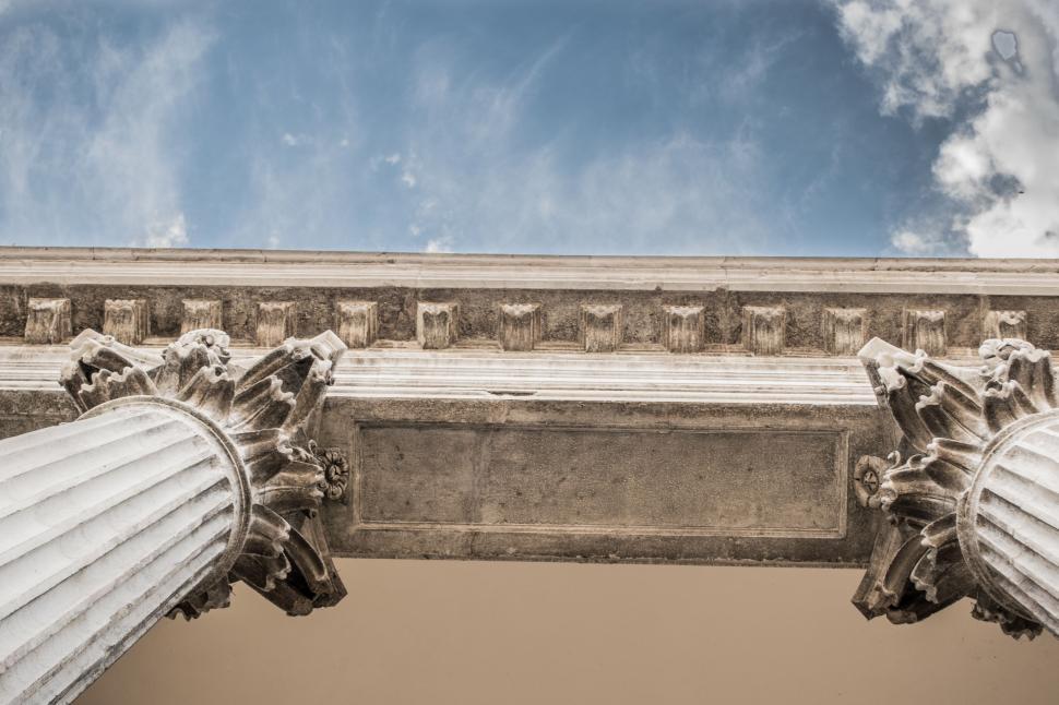 Free Image of Close Up of Building With Sky Background 