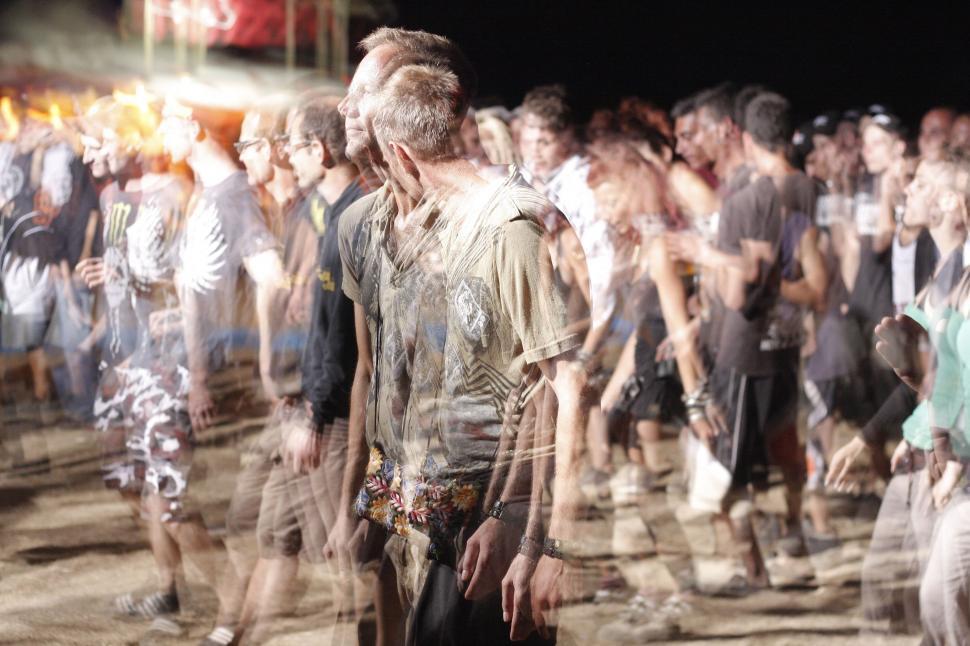Free Image of Large Group of People Walking Down Busy City Street 