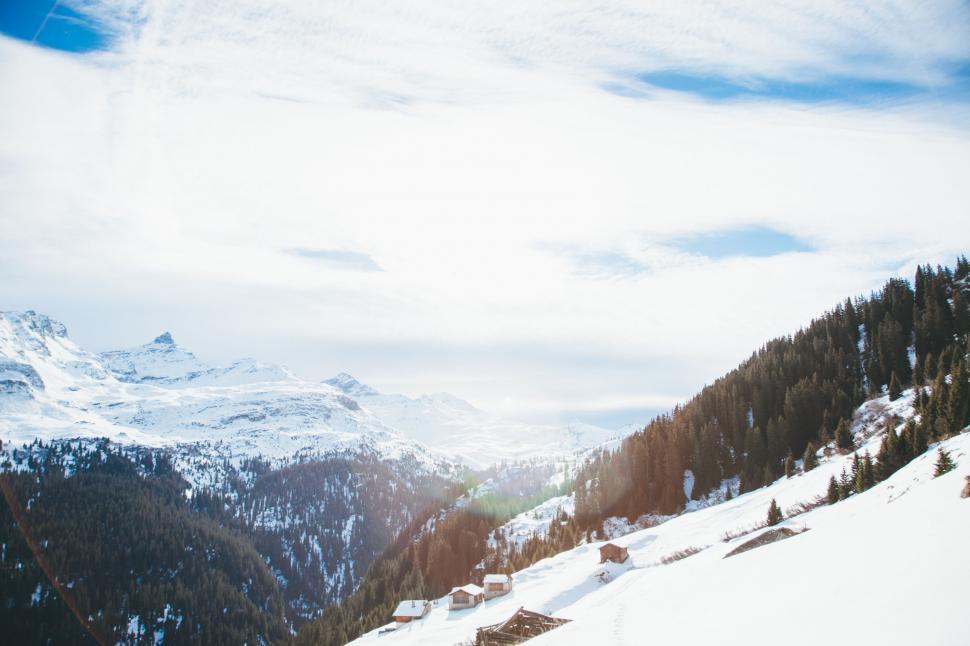 Free Image of Man Skiing on Snow Covered Slope 
