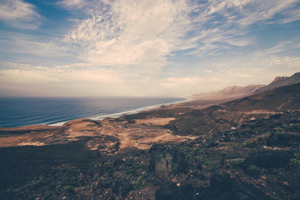 Free Image of Ocean View From Hilltop 