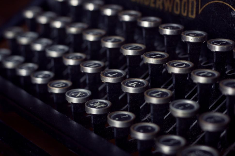 Free Image of Close Up of an Old Fashioned Typewriter 