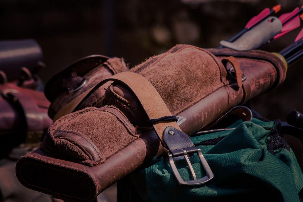 Free Image of Close Up of Bag and Pair of Skis 
