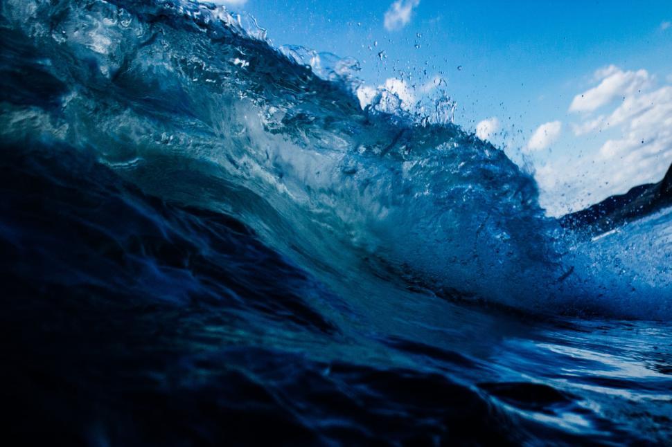 Free Image of Majestic Wave Rolling in the Ocean 