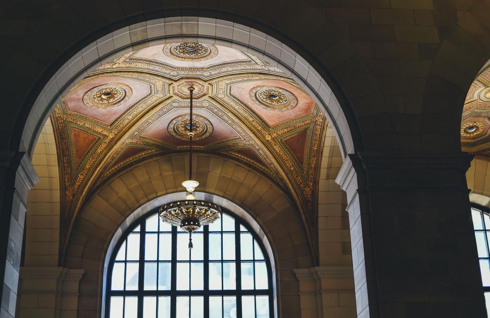 Free Image of Two Large Windows Inside a Building 