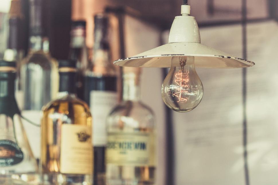 Free Image of Hanging Light Fixture Illuminates Room 