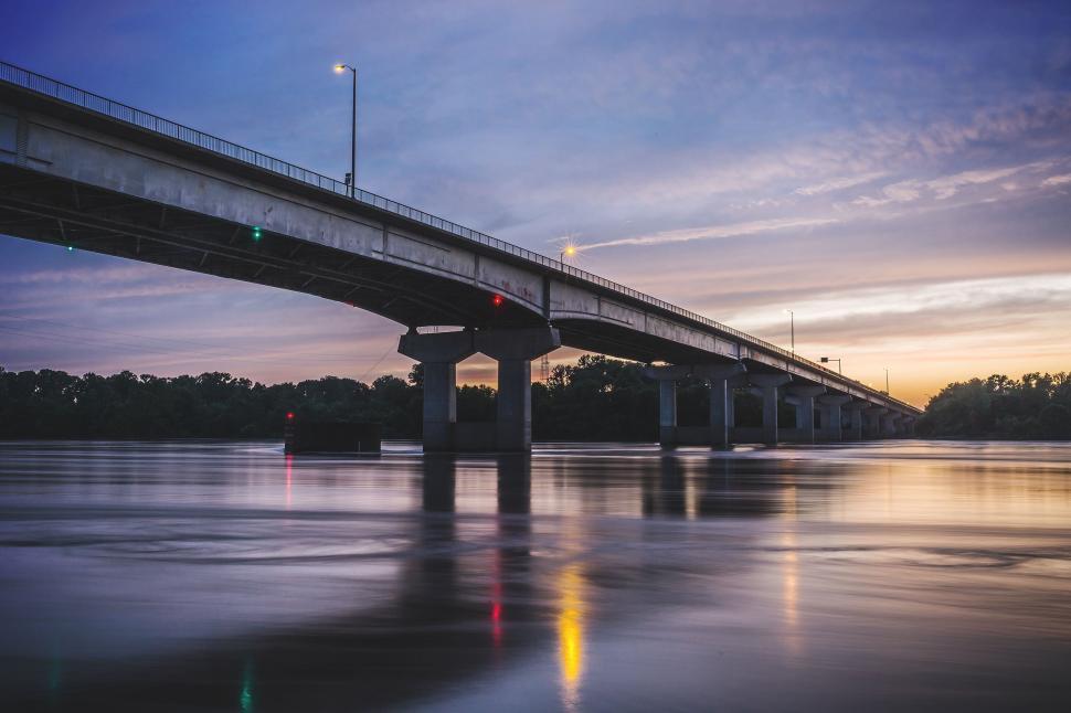Free Image of Bridge Crossing Over Water 