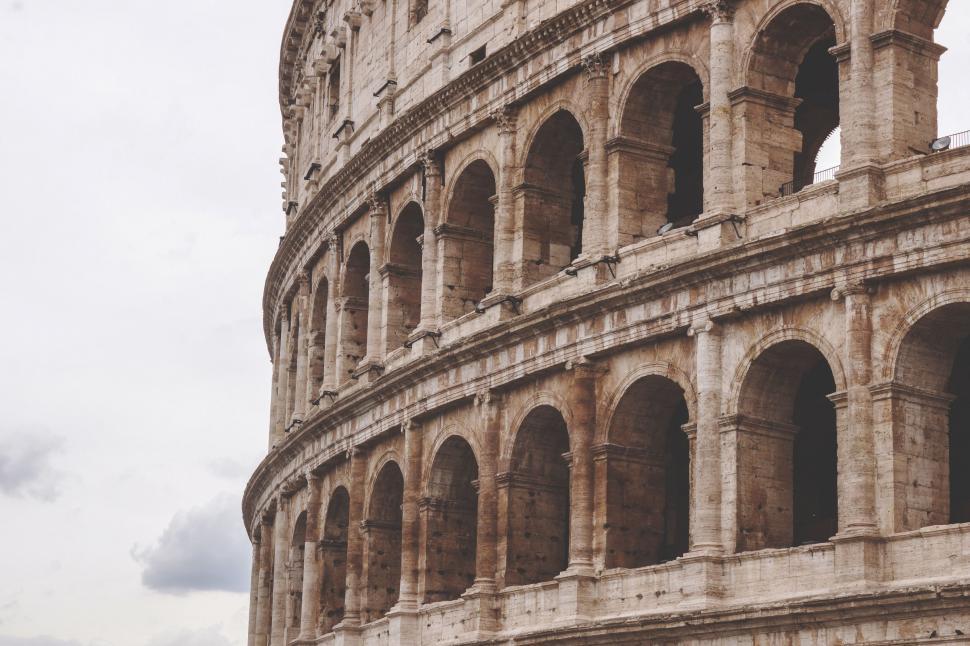 Free Image of Old Photo of the Colossus in Rome 