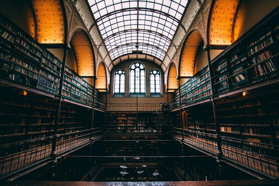 Free Image of Extensive Collection of Books in a Large Library 