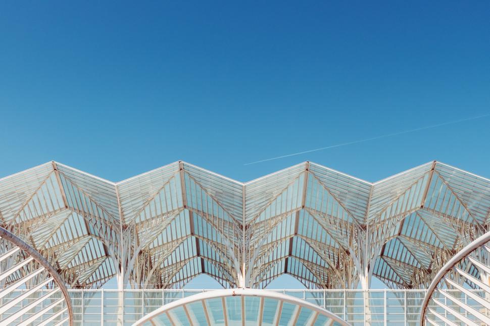 Free Image of Massive Metal Structure Against Sky Background 