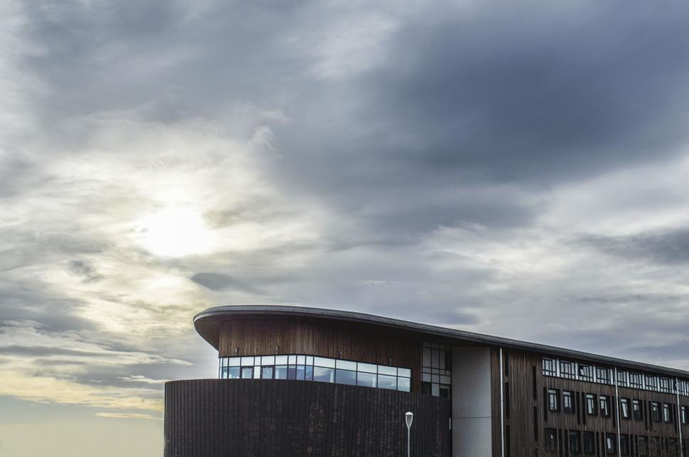 Free Image of Large Building With Clock on Side 