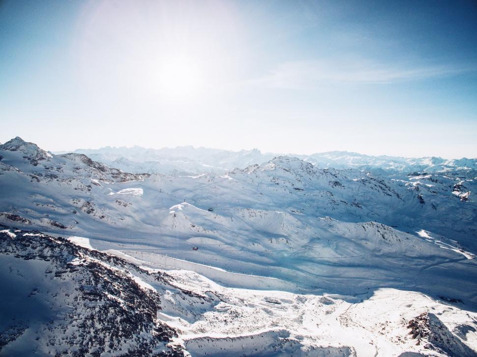 Free Image of Snowy Mountain Range View From Plane 