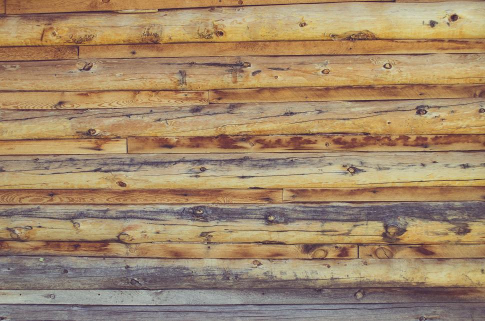 Free Image of Close Up of Wooden Wall Made of Logs 