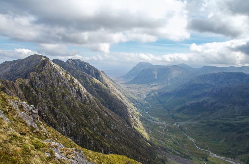 Free Image of A Majestic View of the Mountains From a High Vantage Point 