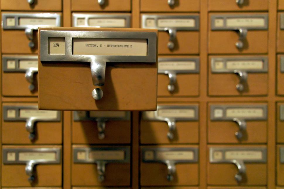 Free Image of Brown Filing Cabinets in Office Setting 