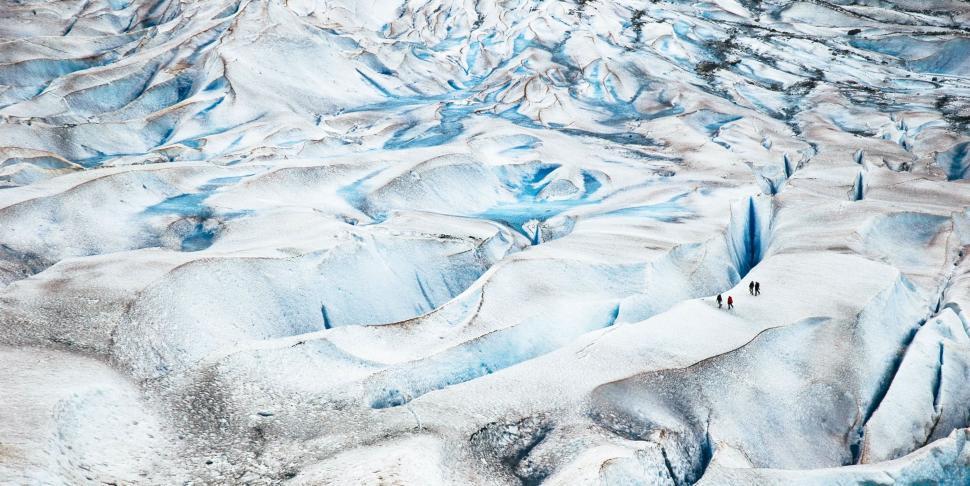 Free Image of Aerial View of Snow Covered Mountain 
