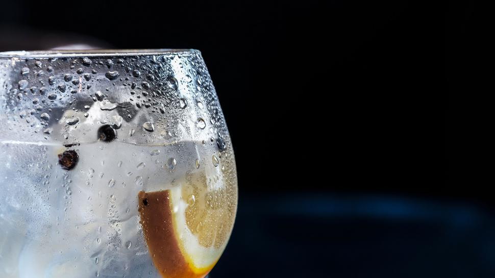 Free Image of Water Glass With Orange Slice 