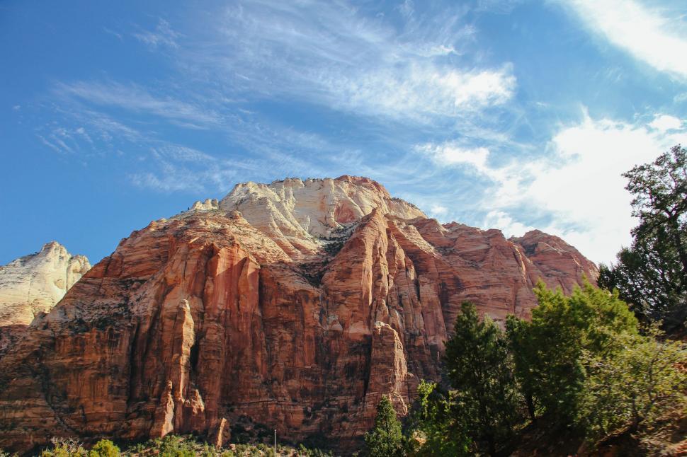 Free Image of Mountain Landscape With Trees and Bushes 